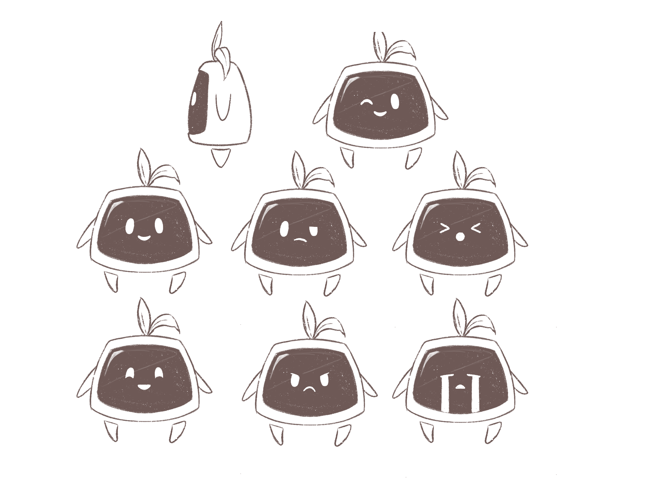 Exploraciones de expresiones y poses de Growie