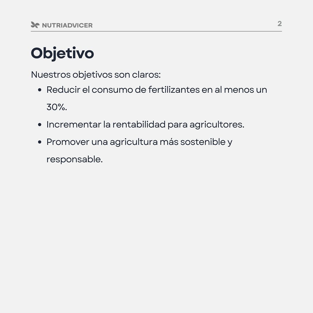 Objetivos del proyecto NutriAdvicer