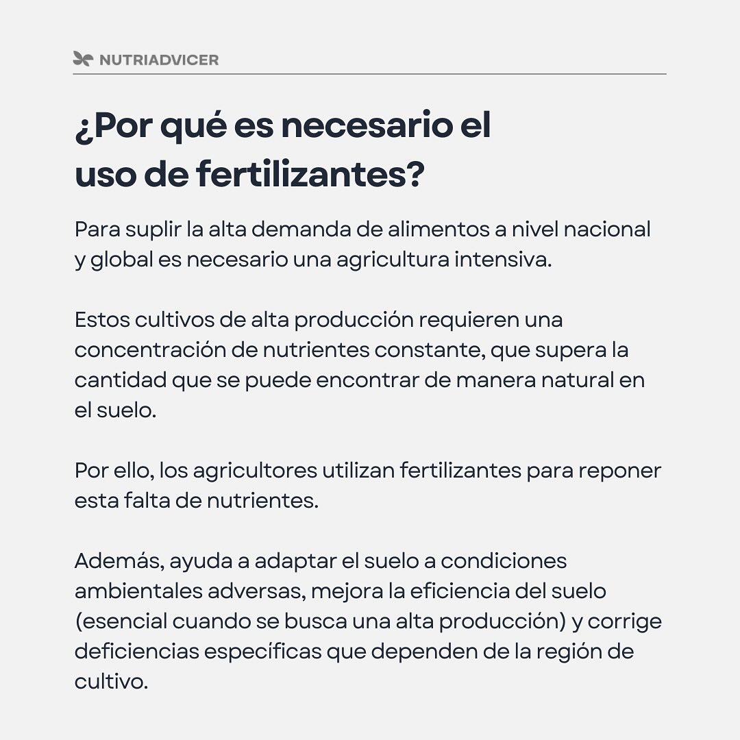 Explicación de por qué son necesarios los fertilizantes