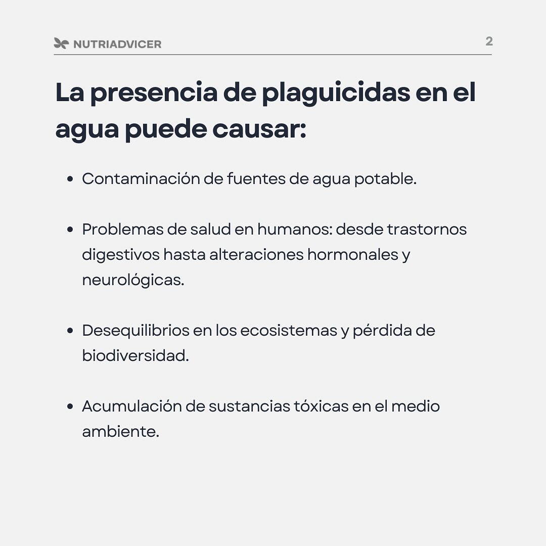 Consecuencias de los plaguicidas en el agua